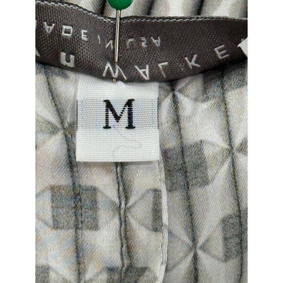 Bryn Walker Joe Shirt Top Button-Up Boxy Black White Geometric Womens Size M - Picture 6 of 10